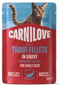 Carnilove® Paté Pouch Trout Fillets in Gravy enriched with Echinacea for Adult Cats 85gr